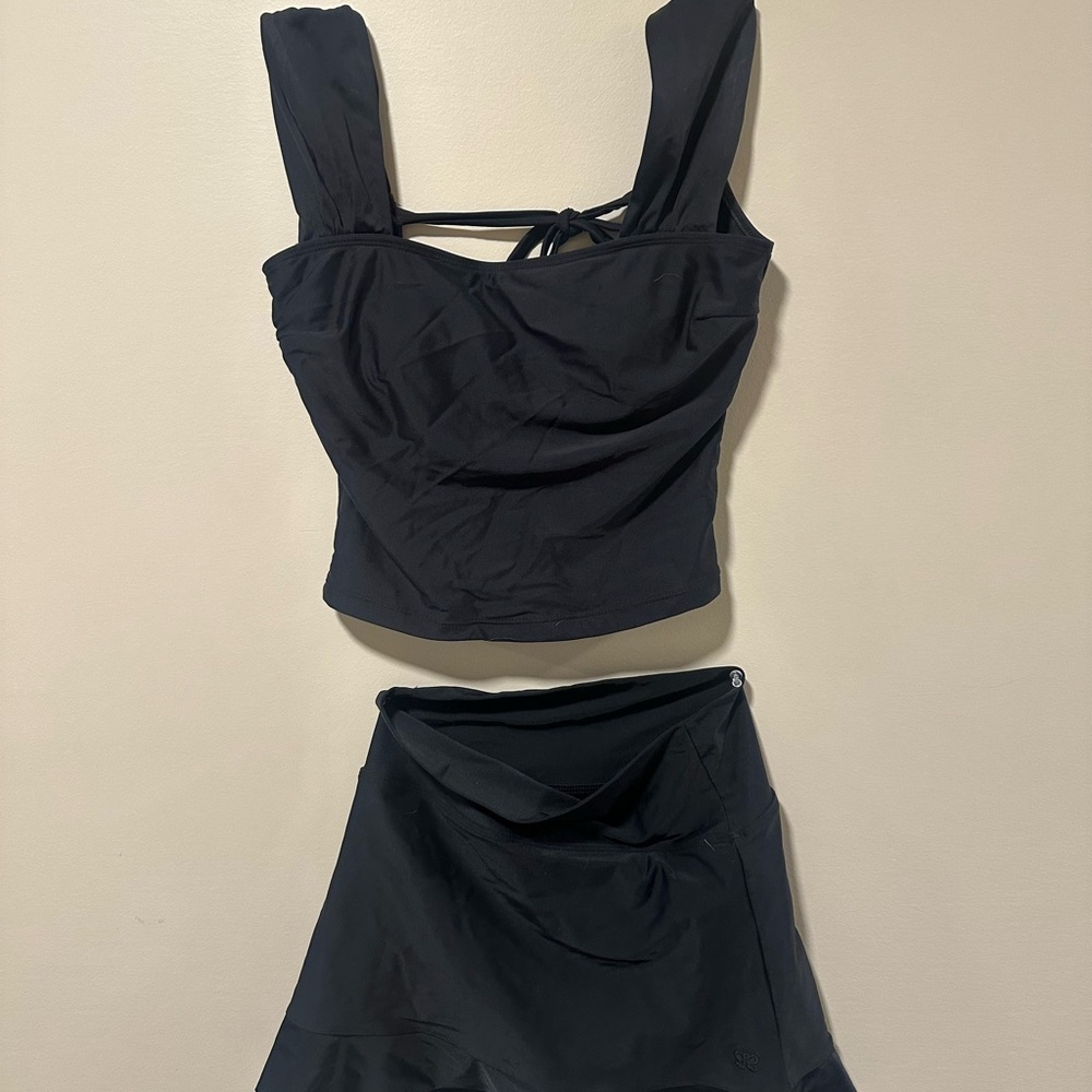 Black Women's Swim Set